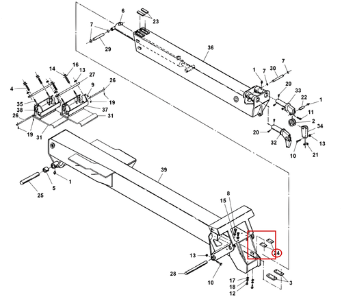 Challenger CH-45 Top Spacer, Outer Boom - where it fits