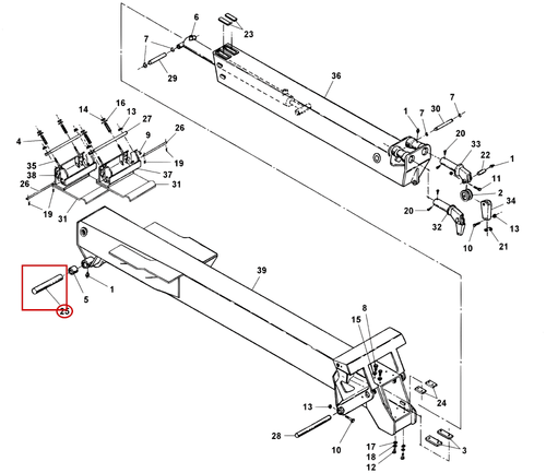 Challenger CH-45 Pivot Pin, Boom - where it fits