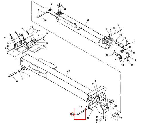 Challenger CH-45 Pin, Tilt Cylinder Base - where it fits