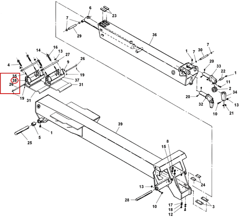Challenger CH-45 Tensioner Bracket - where it fits