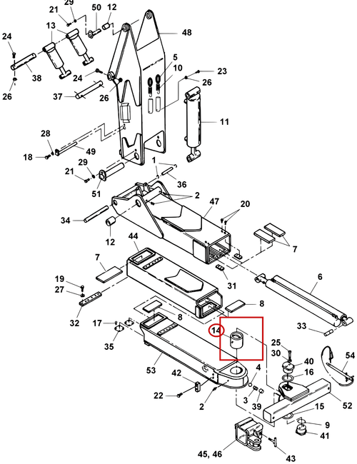 Challenger CH-45 Bushing, Pivot Pin - where it fits