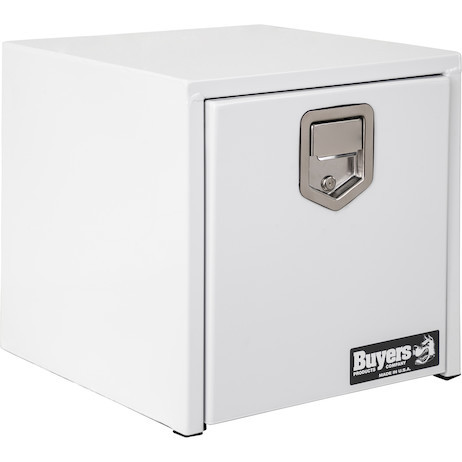 Buyers Products 1702200 Series White Steel Underbody Truck Tool Box with Paddle Latch