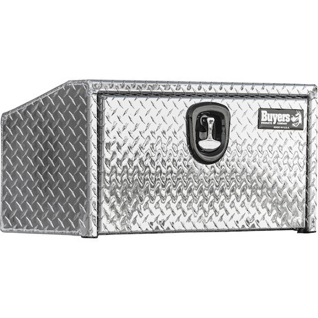 Buyers Products 1705163 Series Diamond Tread Aluminum Underbody Truck Tool Box with Slanted Back