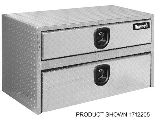 Buyers Products 1712200 Series Diamond Tread Aluminum Underbody Truck Tool Box with Drawer