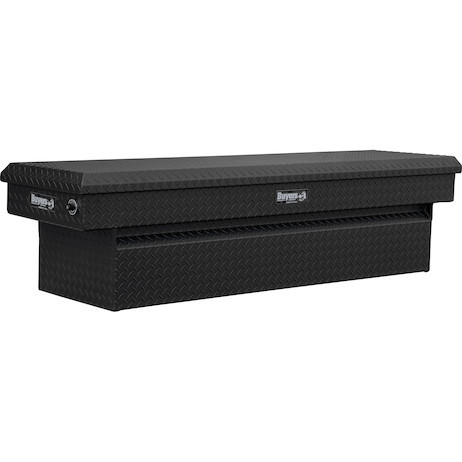 Buyers Products 1739440 23x20x71 Inch Textured Matte Black Diamond Tread Aluminum Crossover Truck Tool Box