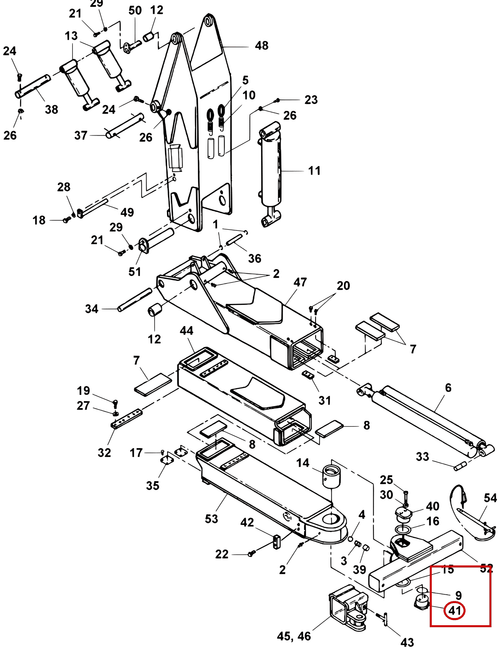 Challenger CH-45 Pin, Pivot, Bottom - where it fits
