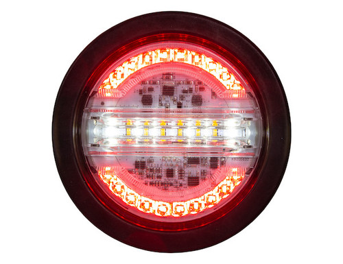 Buyers Products 5624432 4 Inch Combination LED Stop/Turn/Tail, Backup, and Amber Strobe Light with 32 LEDs