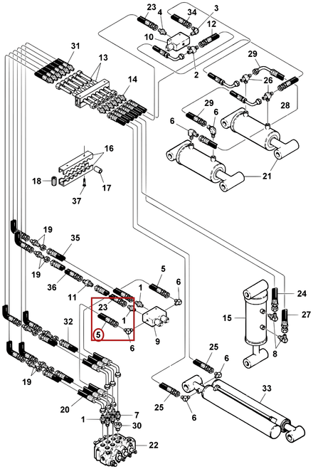 Challenger CH-45 Hose Assembly, 18" - where it fits