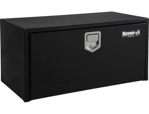 Buyers Products 1702100 Series Black Steel Underbody Truck Tool Box with Paddle Latch