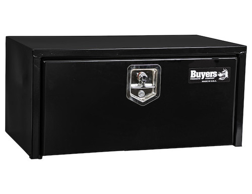 Buyers Products 1703304 14x16x30 Inch Black Steel Underbody Truck Box with Built-In Shelf
