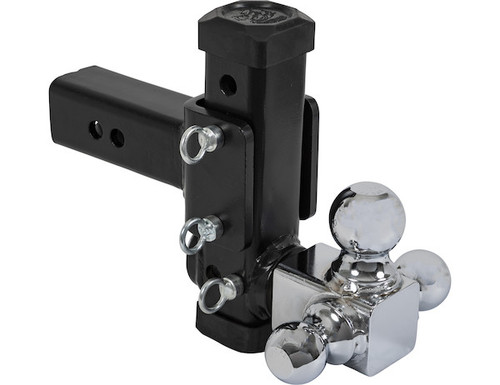 Buyers Products 1802500 Adjustable Tri-Ball Hitch with Rotating Towing Balls for 2-1/2 Inch Hitch Receivers