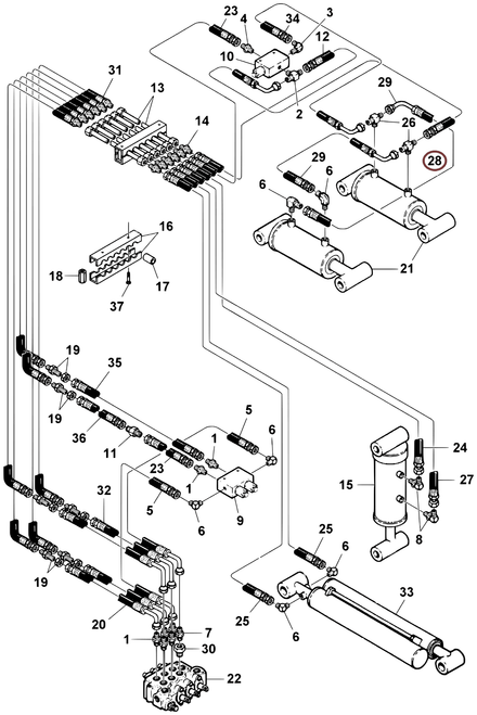 Challenger CH-45 Hose Assembly, 35" - where it fits