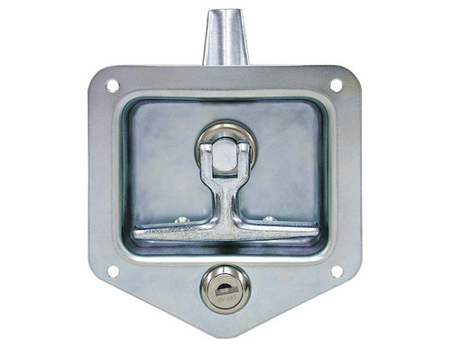 Buyers Products L8815 Stainless Steel Flush Mount Single-Point T-Handle Latch Assembly with Mounting Holes