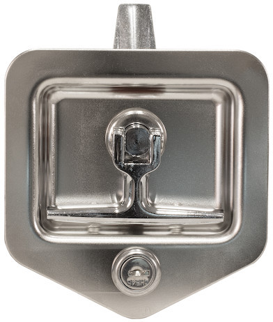 Buyers Products L8915 Zinc Plated Steel Flush Mount Single Point T-Handle Latch Assembly with Mounting Holes