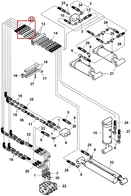 Challenger CH-45 Hose Assembly, 30" - where it fits