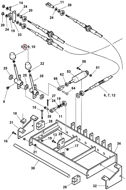 Challenger CH-45 Control Knob, Boom (In/Out) - where it fits