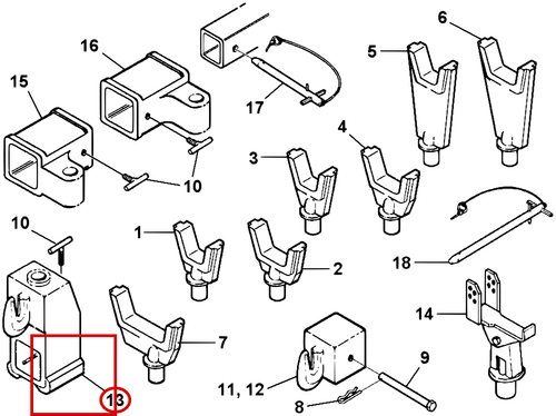 Challenger CH-45 Riser Bracket - where it fits