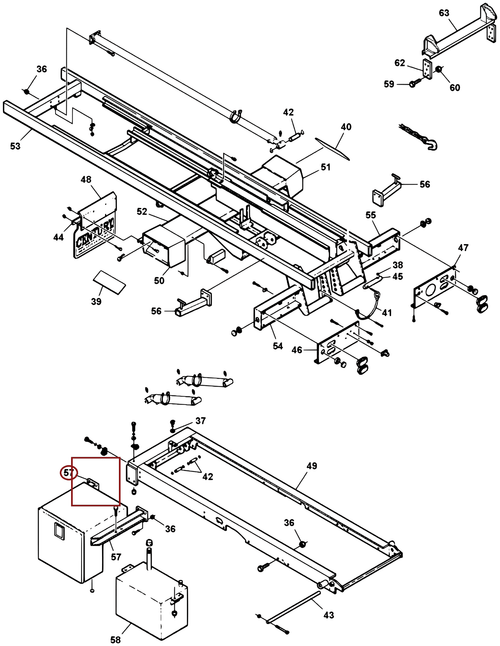 Century Series 10 Gen 1 Tool Box/Oil Tank Mounting Bracket - where it fits