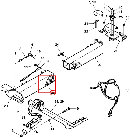Century Series 10 Gen 1 Outer Crosstube, L.h. - where it fits