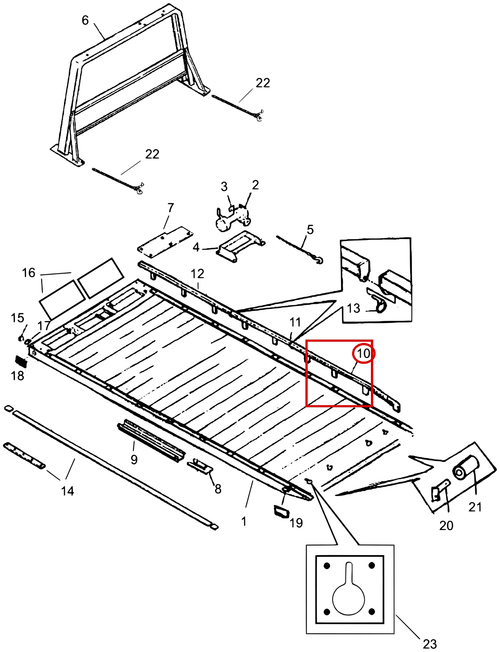 Century Series 10 Gen 1 Mid Removable Rail - Steel (19’ Thru 21’6) - where it fits