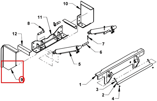 Chevron Series 10 Gen II 20 in. Outboard Tilt Saddle - Left - where it fits