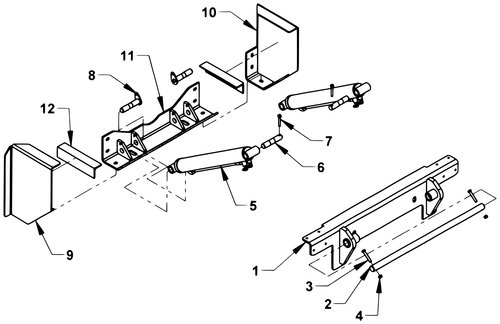 Chevron Series 10 Gen 2 Saddle Connecting Angle - 34.0" - diagram