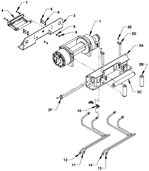 Chevron Series 10 Gen 2 DP 12K Planetary Winch Air Shift - diagram