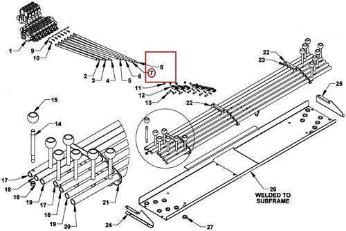 Chevron Renegade 408V&T Control Rod 27-1/8 - where it fits