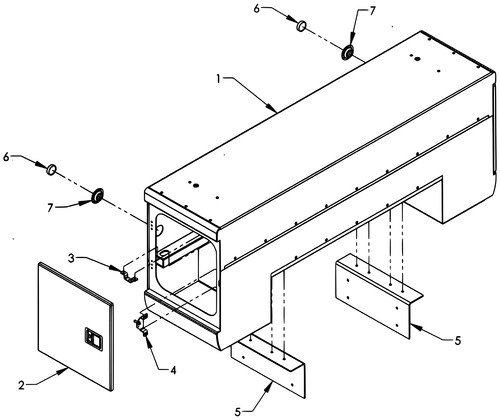 Chevron Renegade 408V&T Tunnel Box Mounting Bracket - diagram