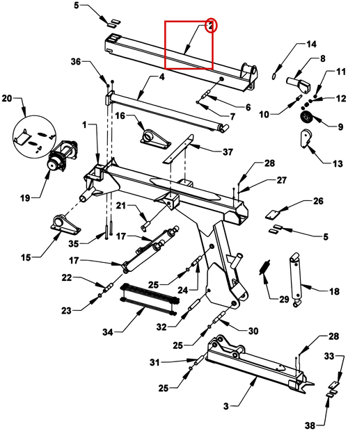 Chevron Renegade 408V&T 408T Inner Boom Tube - where it fits