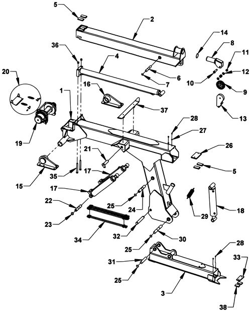 Chevron Renegade 408V&T Underlift Outer Tube - Conventional - diagram