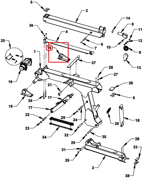 Chevron Renegade 408V&T Trunnion Bracket - Right - where it fits