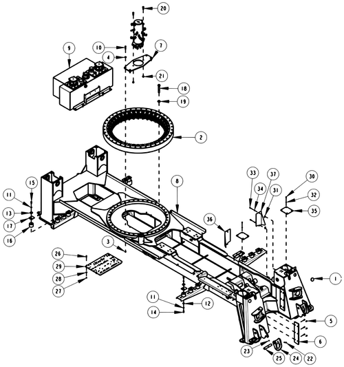 Century 1150 Kit, Swivel Pkg Hydraulic Rotary - diagram