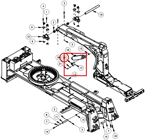 Century 1150 U/L Lift Cylinder Pin Weldment - where it fits