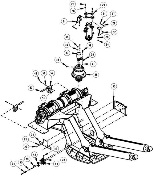 Century 1150 Swing Drive w/ Internal Brake - diagram