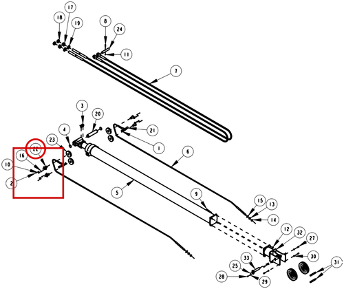 Century 1150 Shaft - Retract Sheave Weldment - where it fits