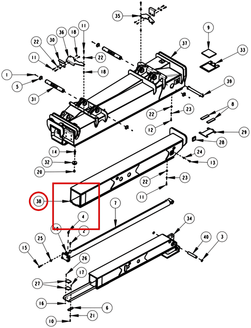 Century 1150 Outrigger Mid Stage Weldment - where it fits