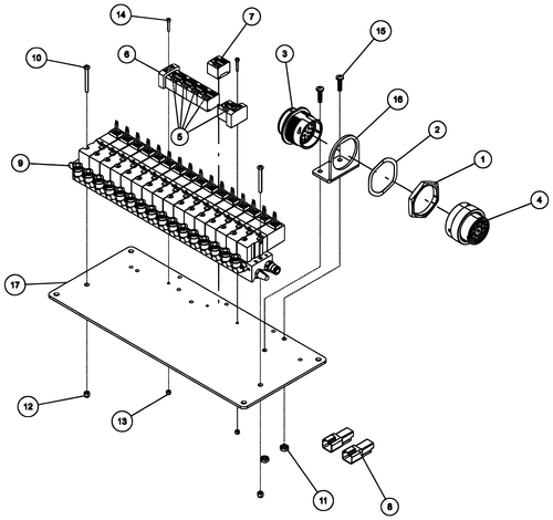 Century 4024/T2 Plate-Air Bank Backing - diagram