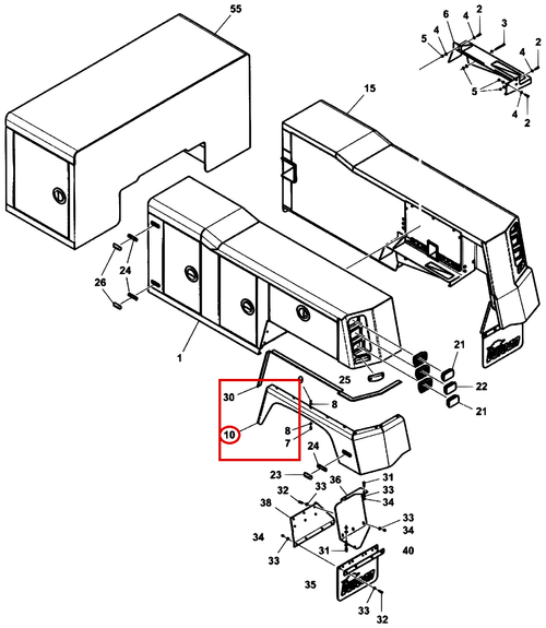 Vulcan V-30 Fenderette Panel Weldment, LH - where it fits