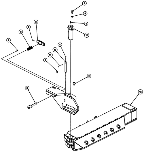 Vulcan V-30 Gen 2 Endplate, LH Pivot - Fabricated - diagram