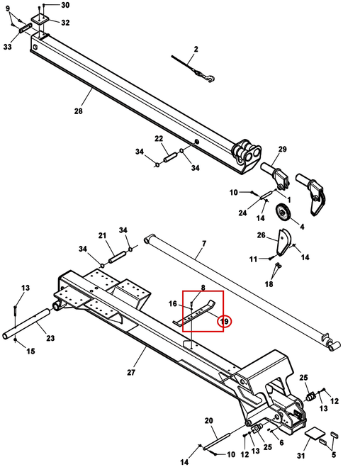 Challenger CH-35 Plate, Winch Cable Support - where it fits