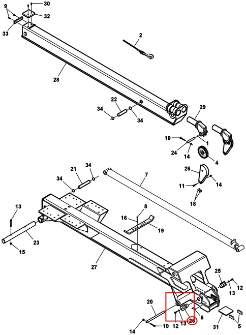 Challenger CH-35 Pin, Tower Pivot - where it fits