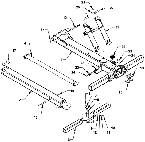 FLUID TUBE KIT-6K LCG UNDERLIF - diagram