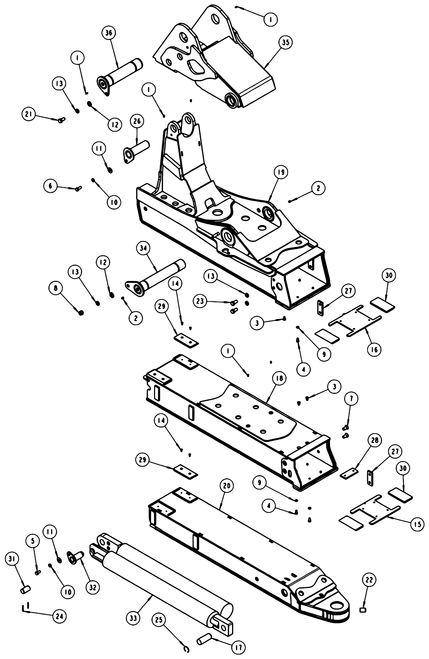 SCREW, 5/8-18X1-1/4 FHC - diagram