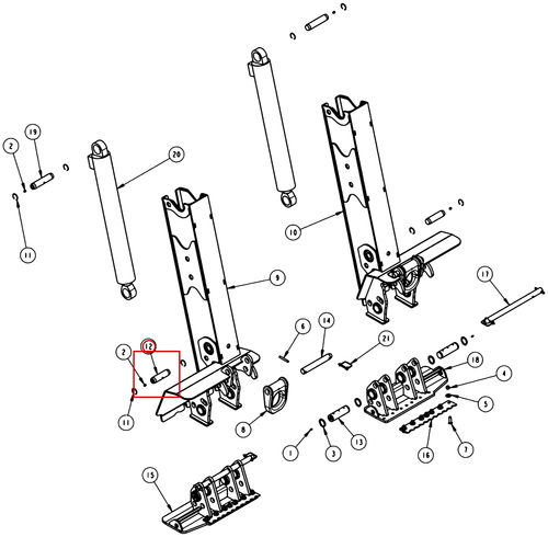 PIN, STIFFLEG CYL.-LOWER - where it fits