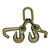 Rescue Cluster w/2 Grab, Mini J, & T Hooks on Oblong Link (2-Pack)