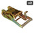 2" Wide Handle Ratchet w/Bent Finger Hook (2-Pack)