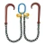 3/8" Grade 80 15" J Hook V-Chain - 6 ft