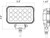 Buyers Products 1492290 Ultra Bright 6 Inch Wide Rectangular LED Spot Light