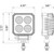 Buyers Products 1492303 3 Inch LED Square Flood Light
